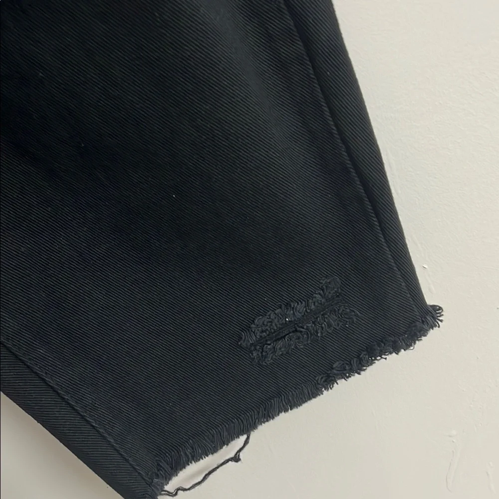 POL Black Jean Shorts Raw Cut-Off Hem - Picture 5 of 6